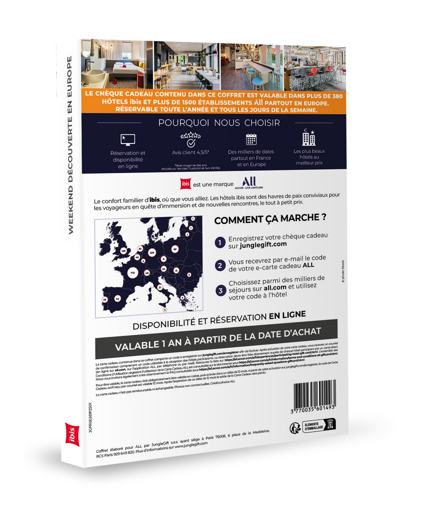 Coffret cadeau : week-end découverte en Europe