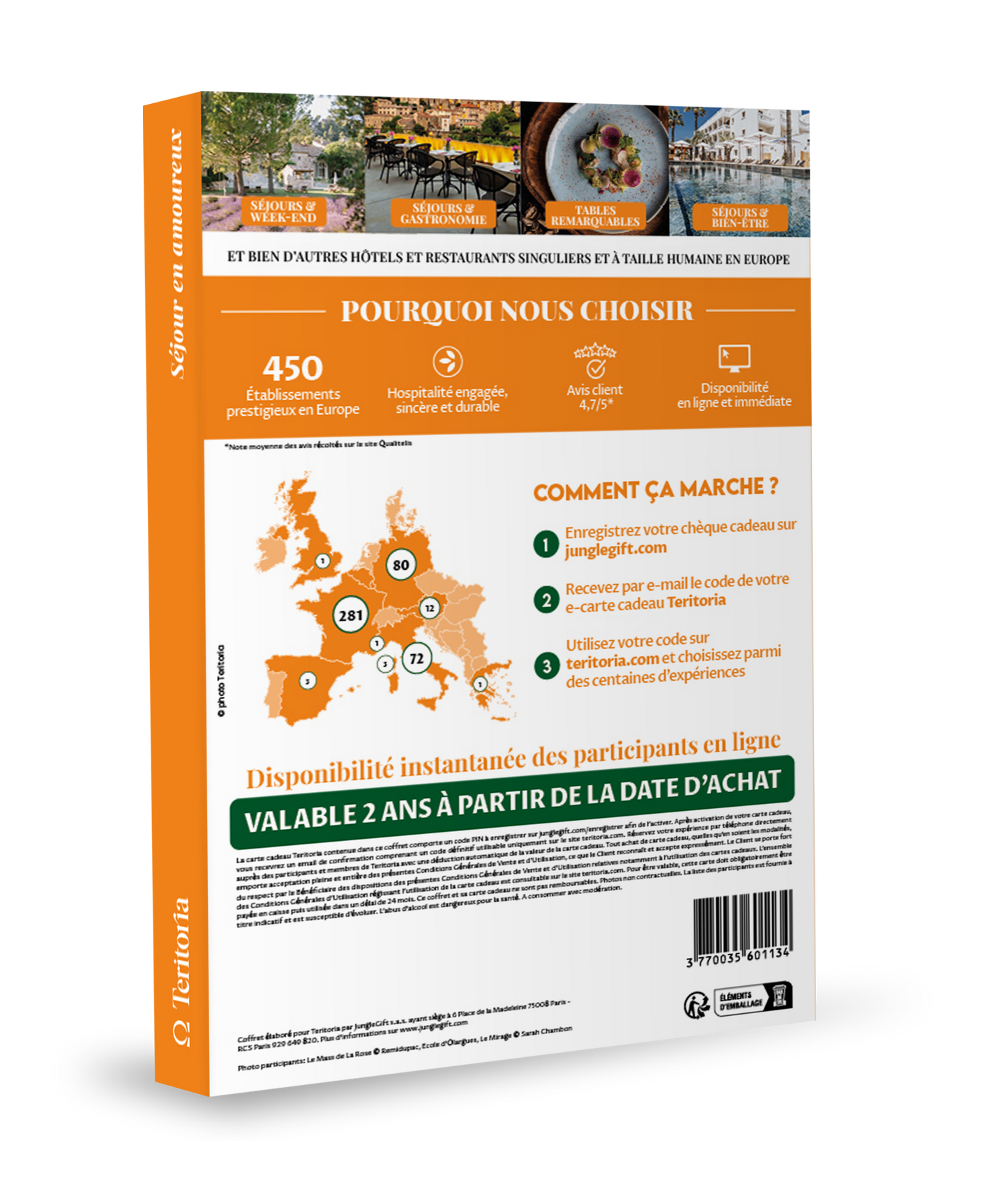 Coffret cadeau : SÉJOUR EN AMOUREUX