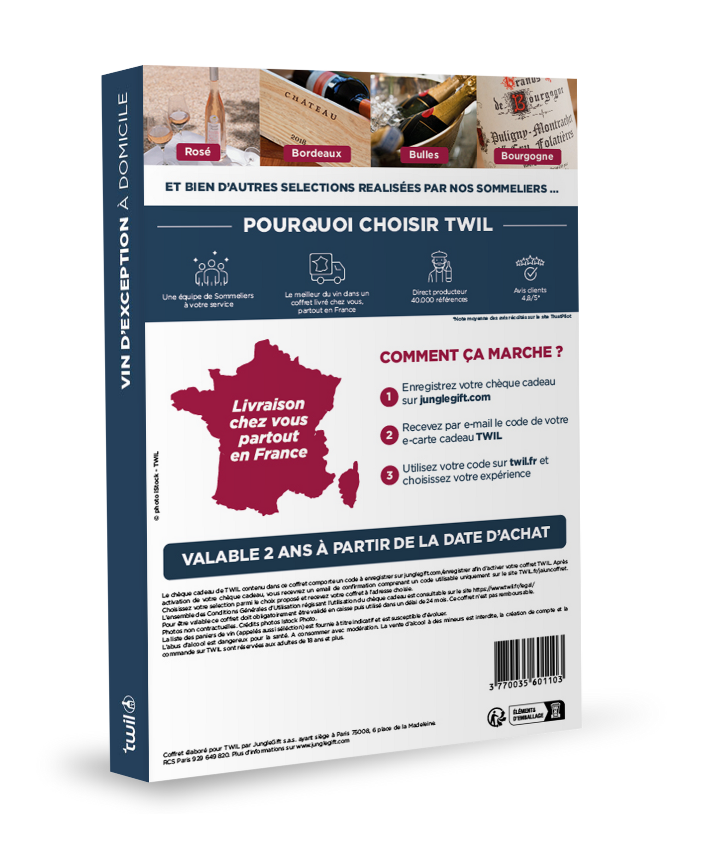 Coffret cadeau : VINS D'EXCEPTION À DOMICILE