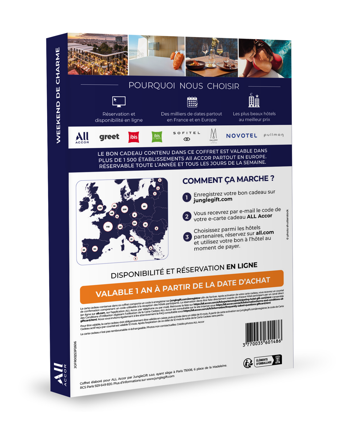 Coffret cadeau ALL ACCOR : Week-end en Europe