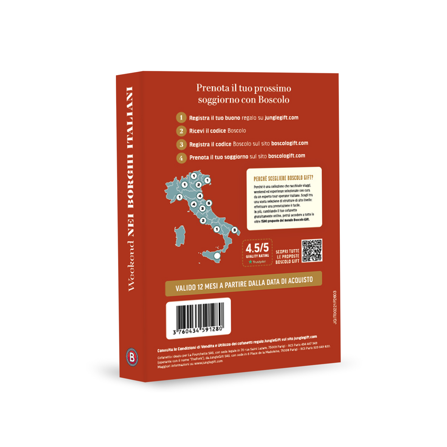 Cofanetto regalo BOSCOLO : Weekend nei borghi italiani