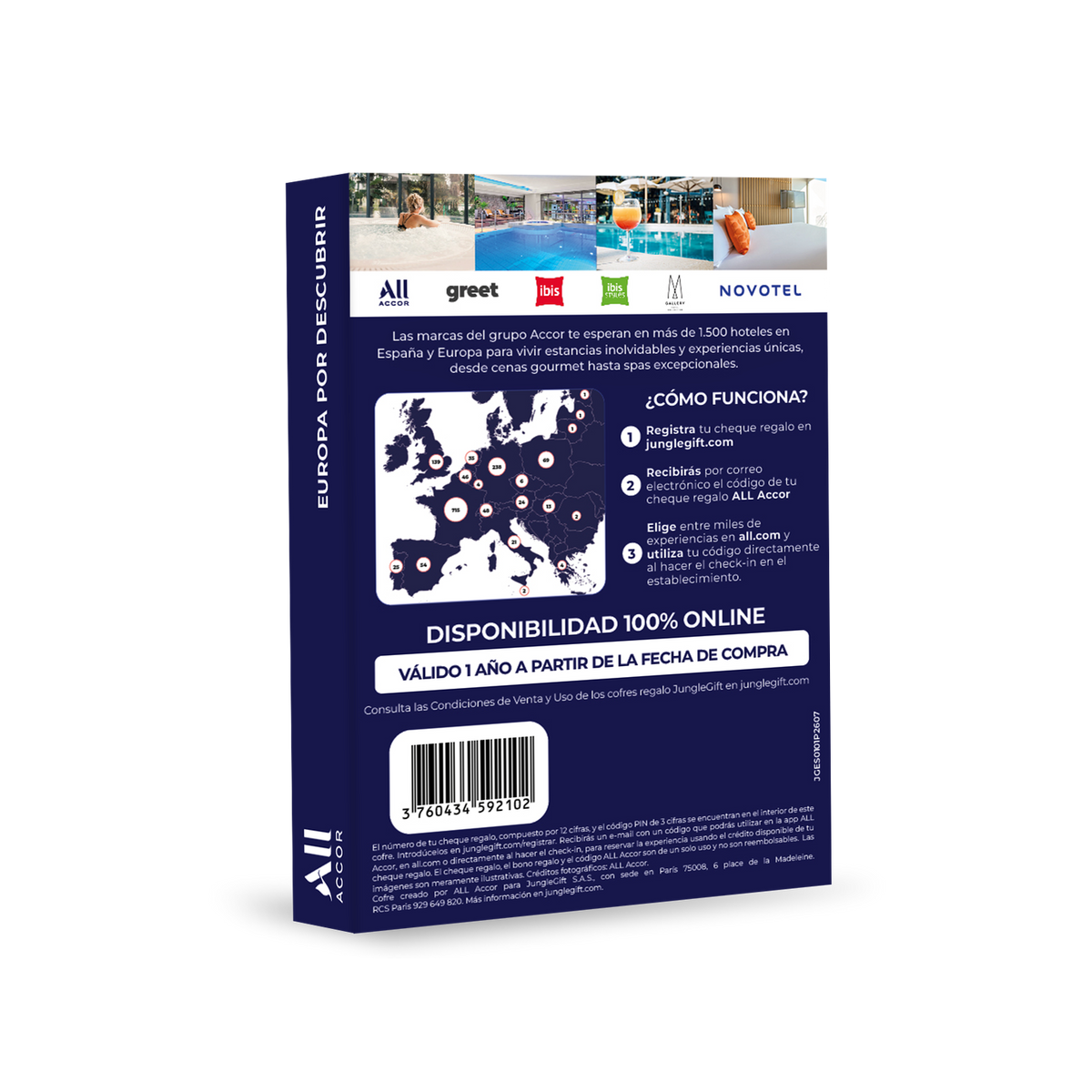 Caja regalo All Accor: Europa por Descubrir
