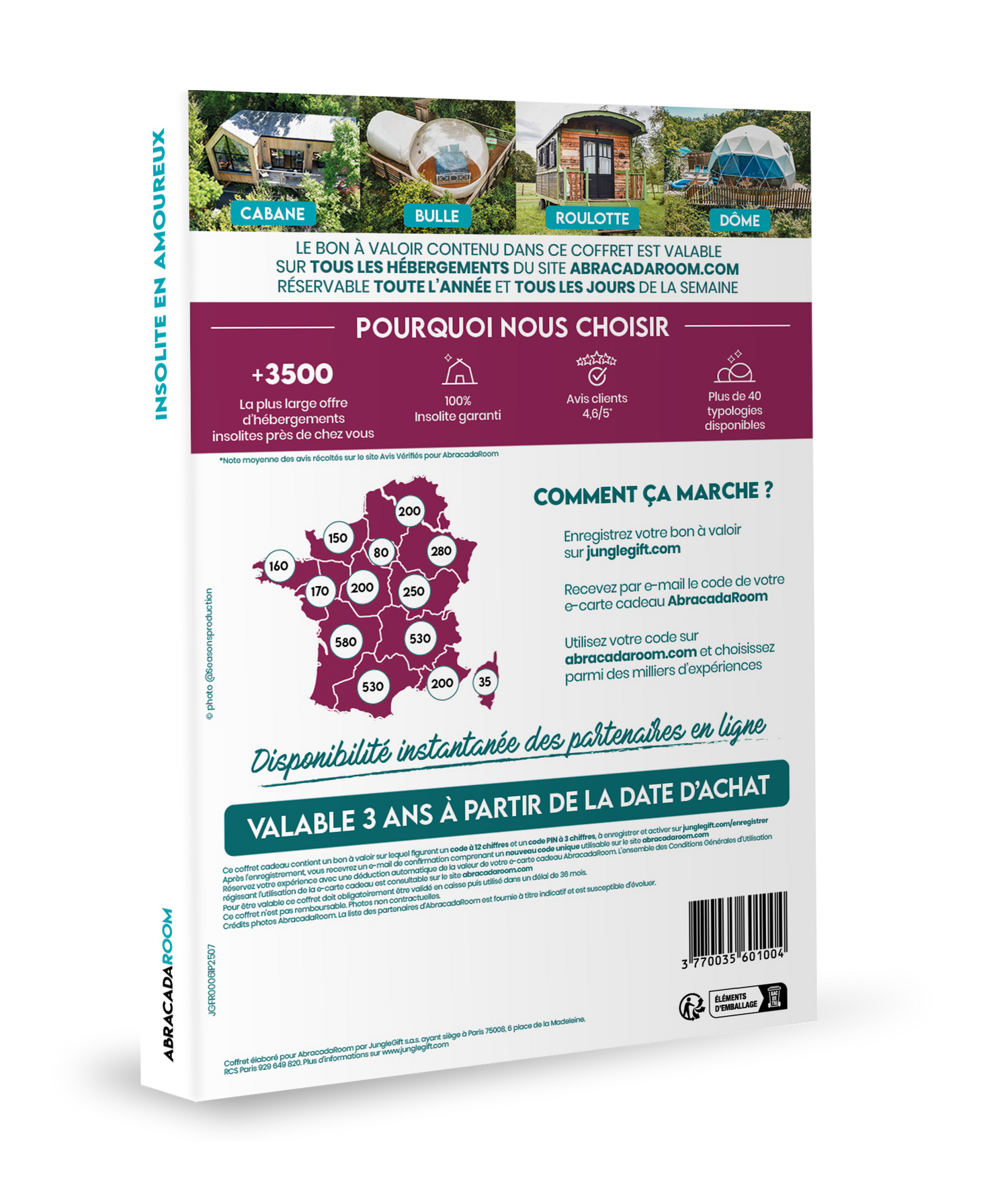 Coffret cadeau ABRACADAROOM : 100% insolite en amoureux
