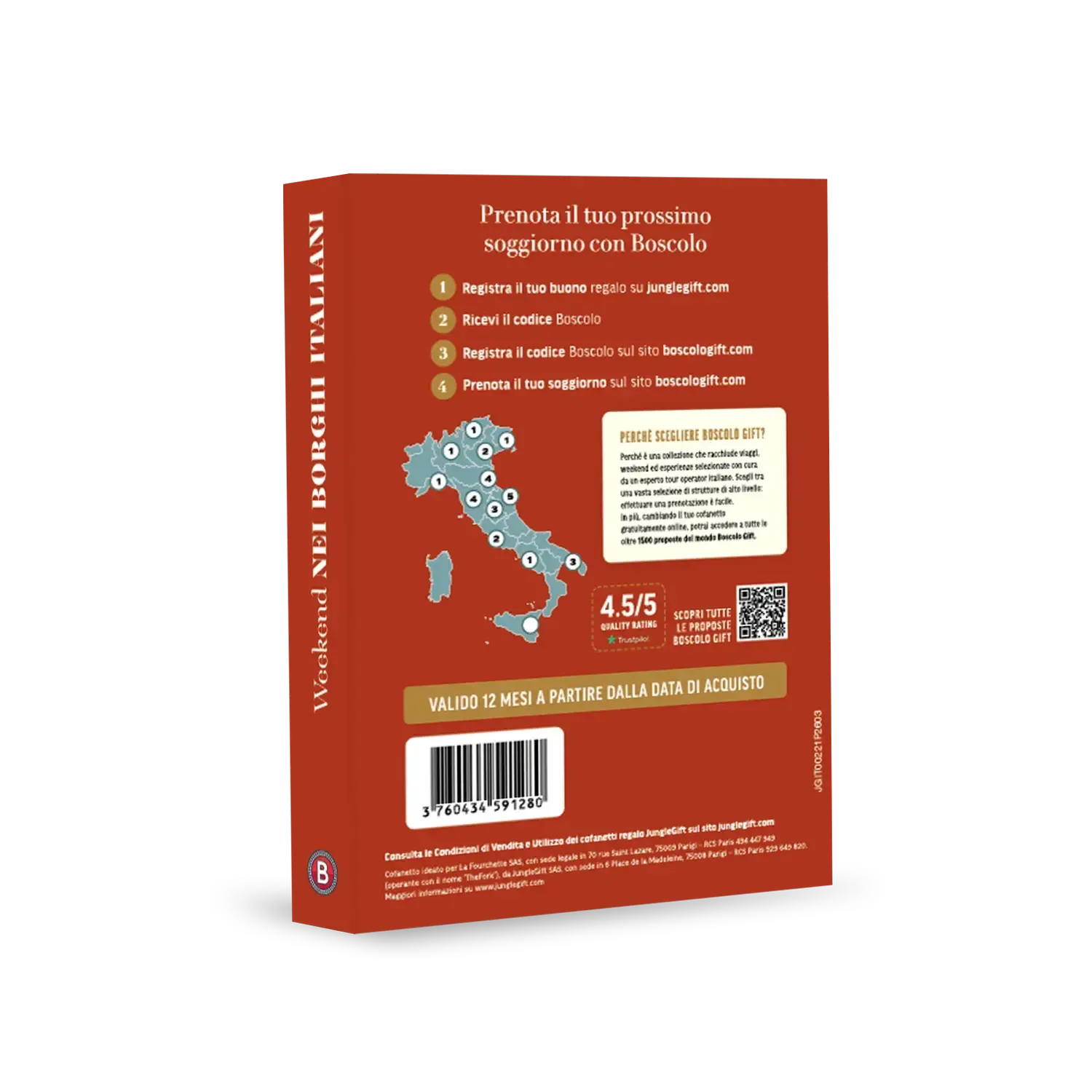 Cofanetto regalo BOSCOLO : Weekend nei borghi italiani 