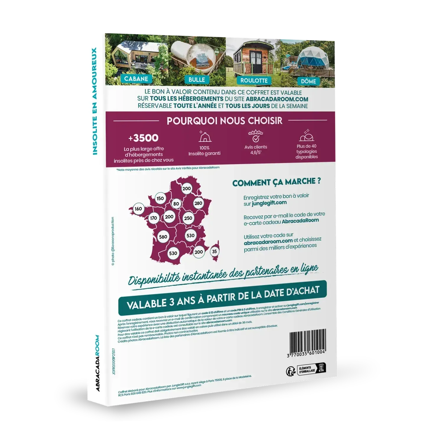 Coffret cadeau ABRACADAROOM : Insolite en amoureux 