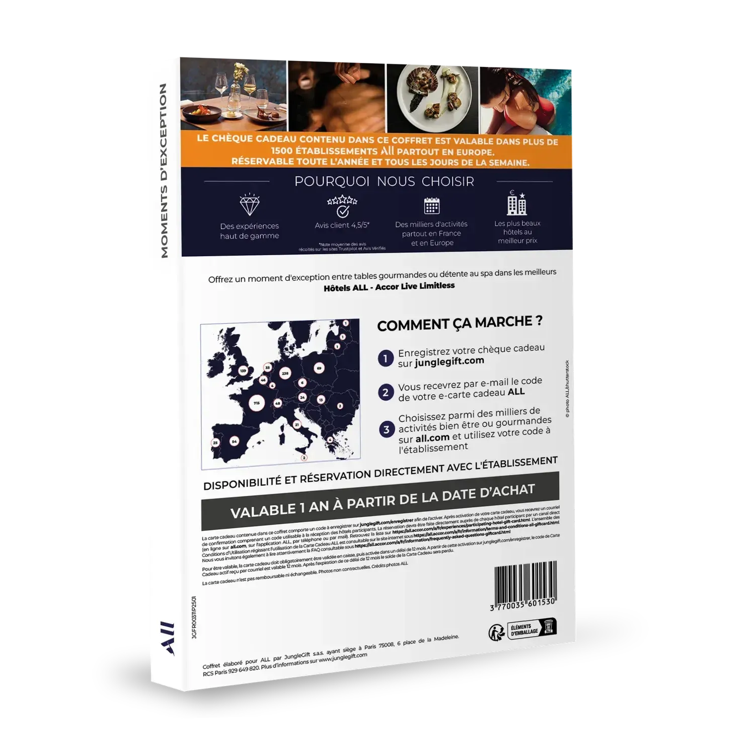 Coffret cadeau ALL ACCOR : Moments d'exception 