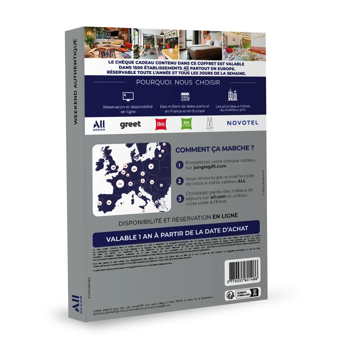 Coffret cadeau ALL ACCOR : Week-end de charme 
