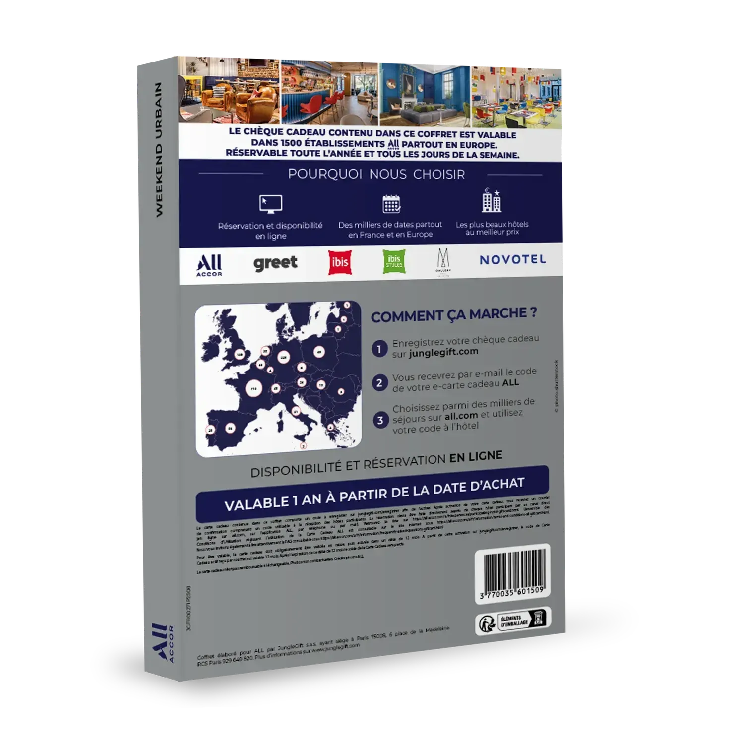 Coffret cadeau ALL ACCOR : Week-end en Europe 