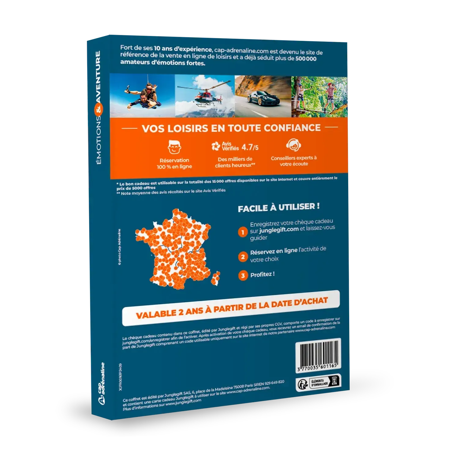 Coffret cadeau CAP ADRÉNALINE : Émotions & AVENTURE 