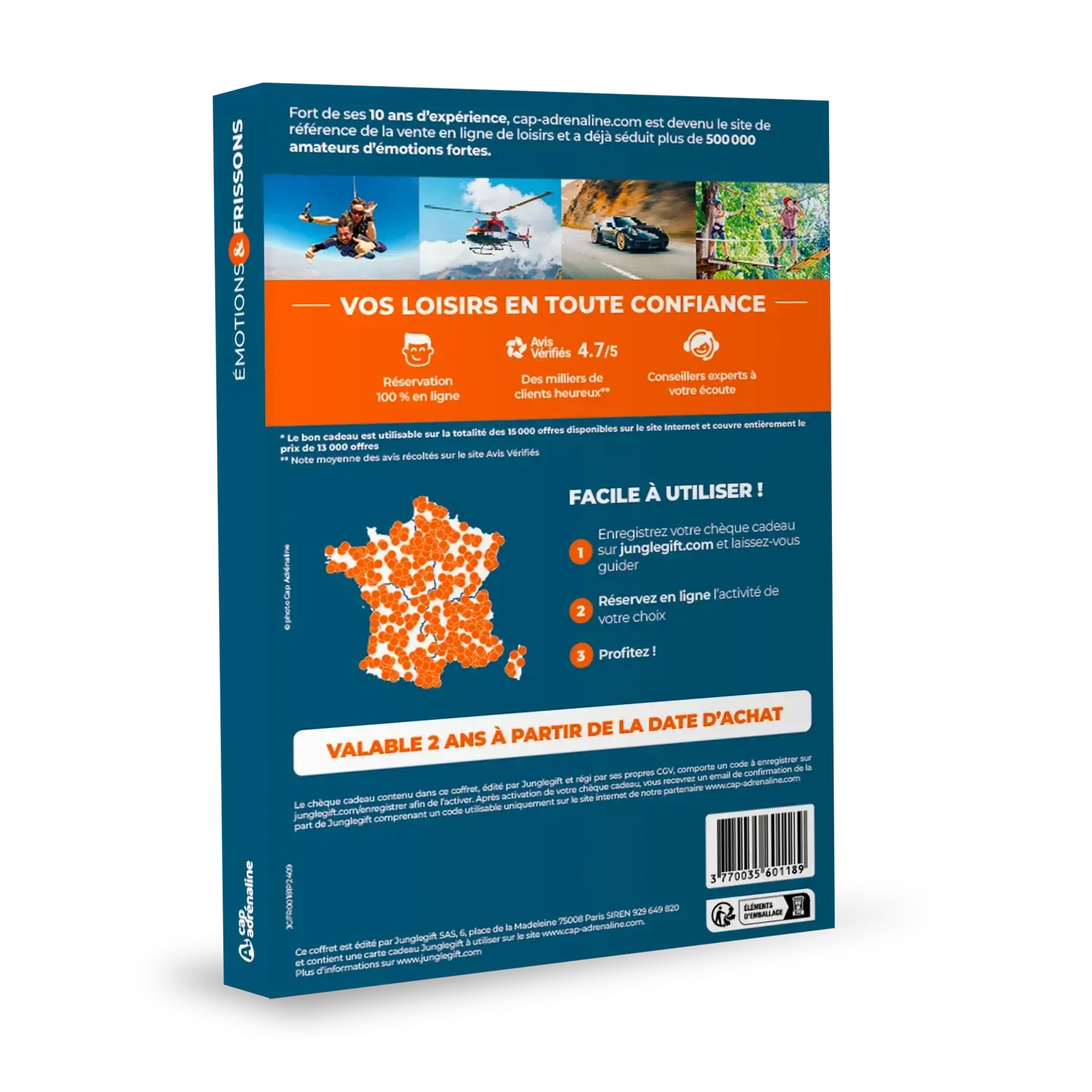 Coffret cadeau CAP ADRÉNALINE : Émotions & FRISSONS 