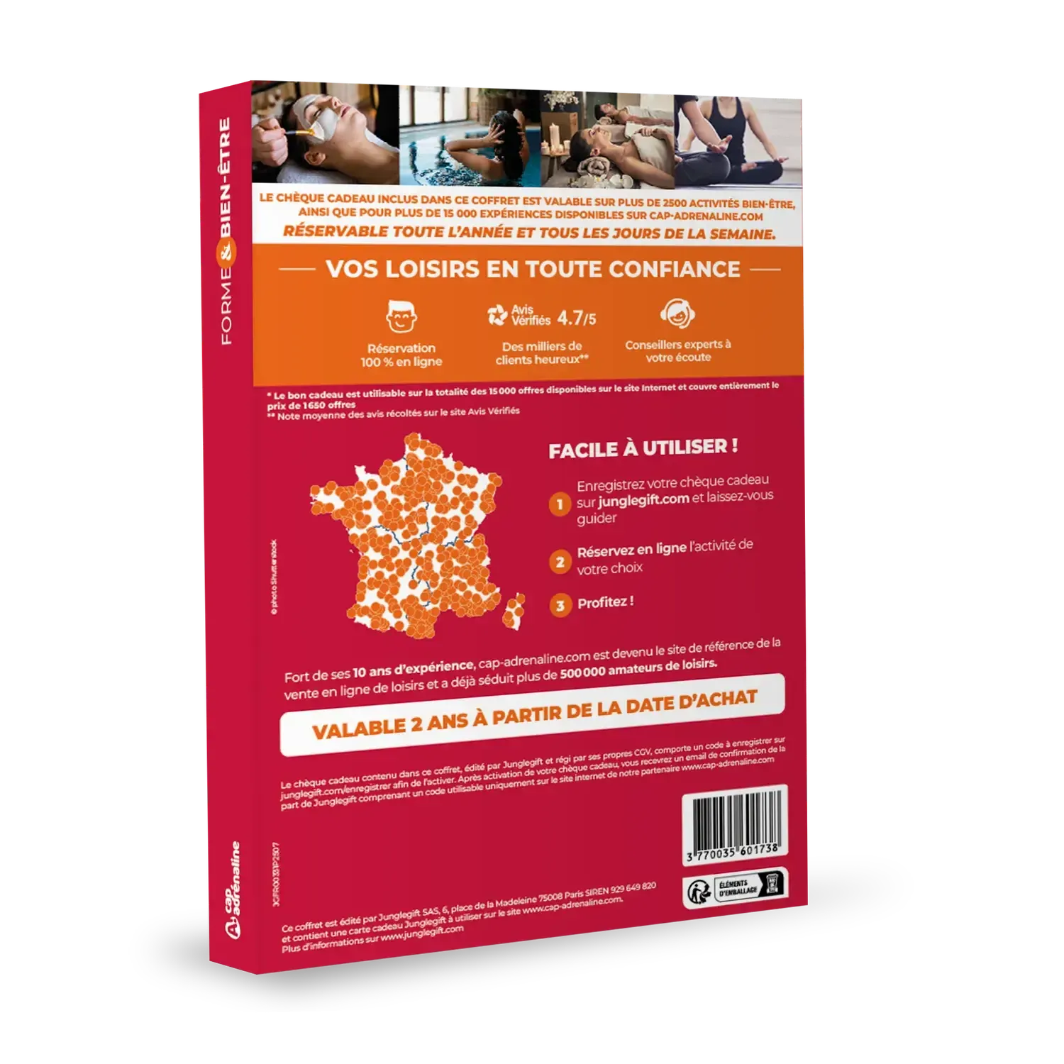 Coffret cadeau CAP ADRÉNALINE : Forme & Bien-Être 