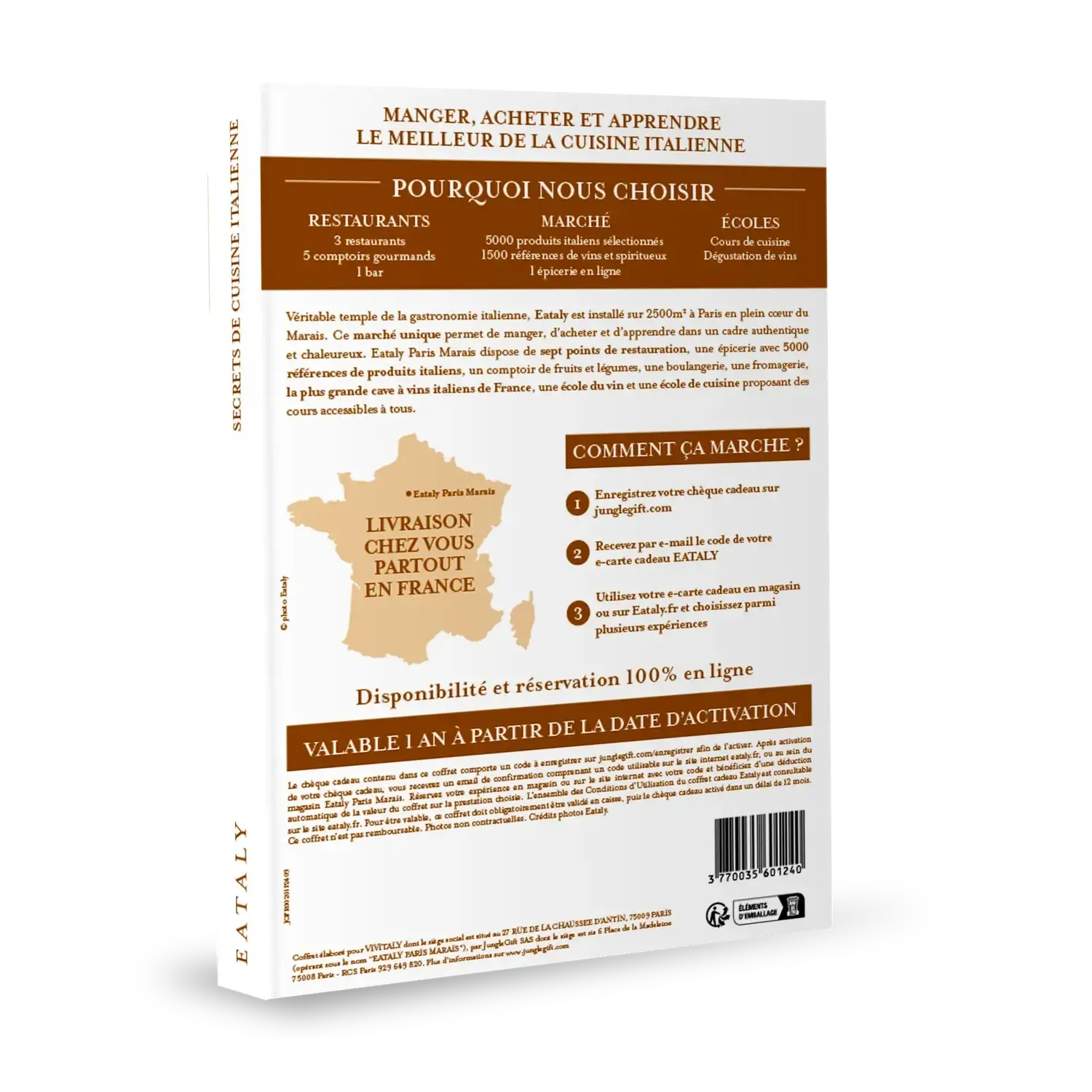 Coffret cadeau EATALY : Secrets de cuisine Italienne 