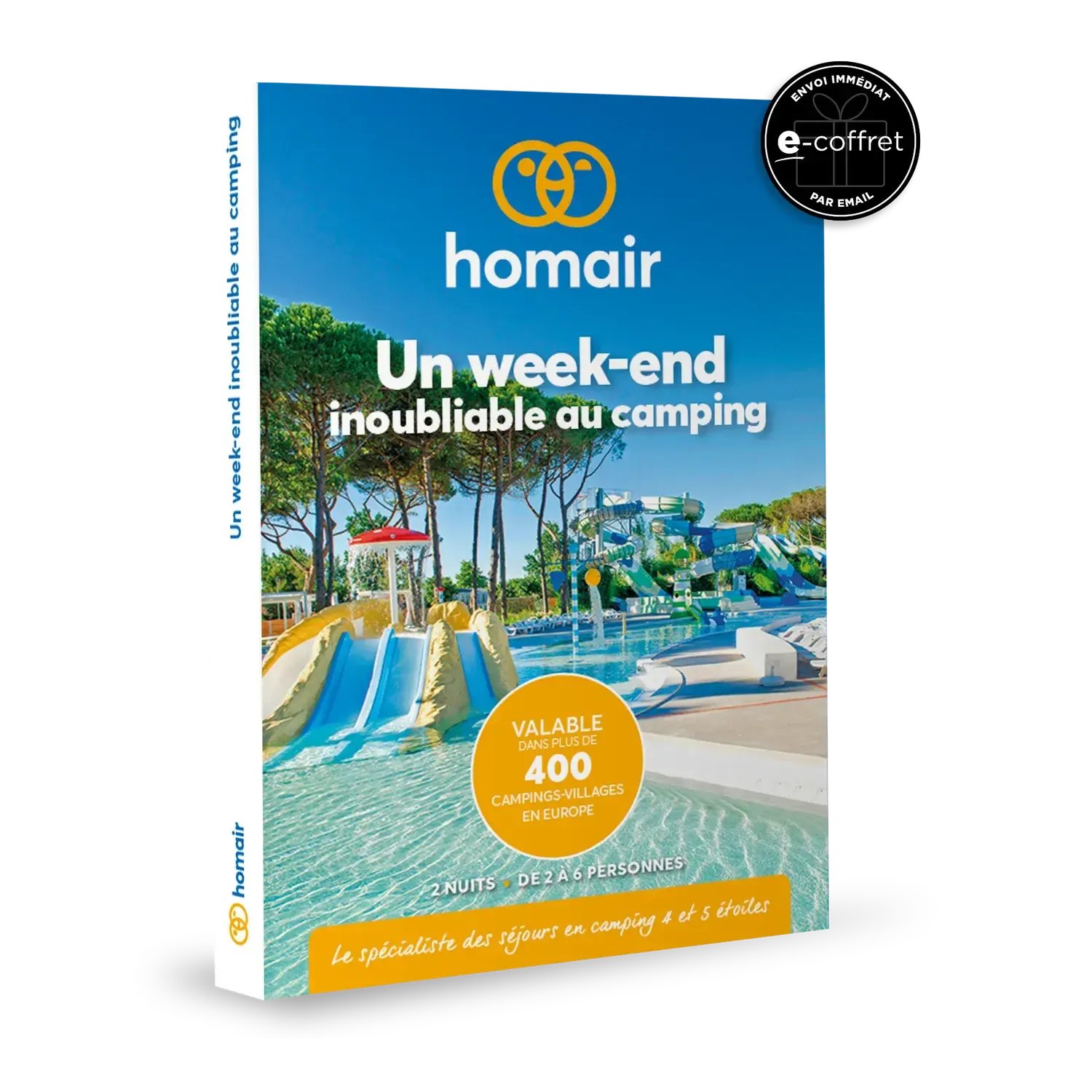 Coffret cadeau HOMAIR : Un week-end inoubliable au camping e-Coffret
