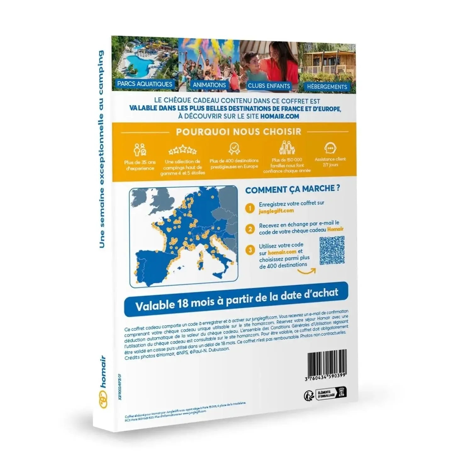 Coffret cadeau HOMAIR : Une semaine exceptionnelle au camping 