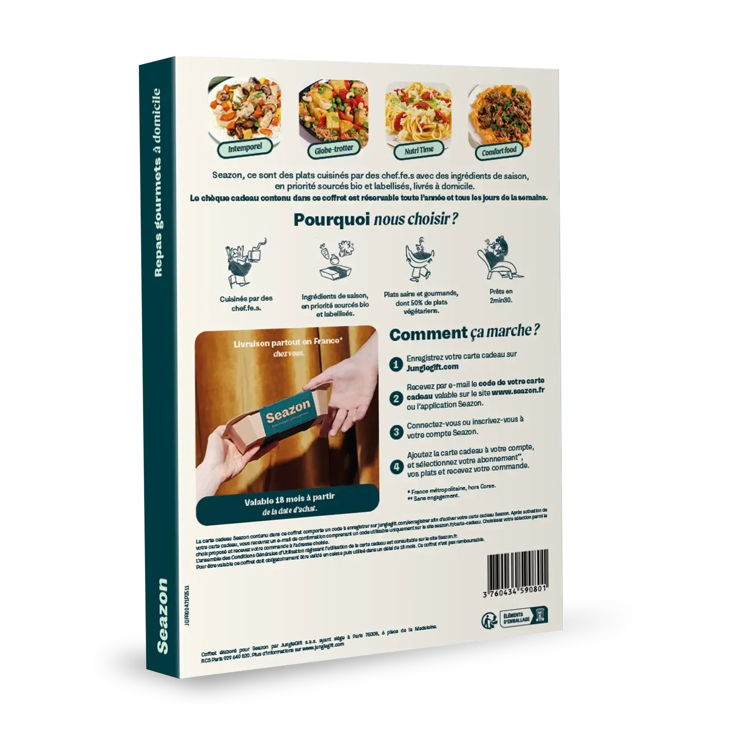 Coffret cadeau SEAZON : Repas gourmets à domicile 