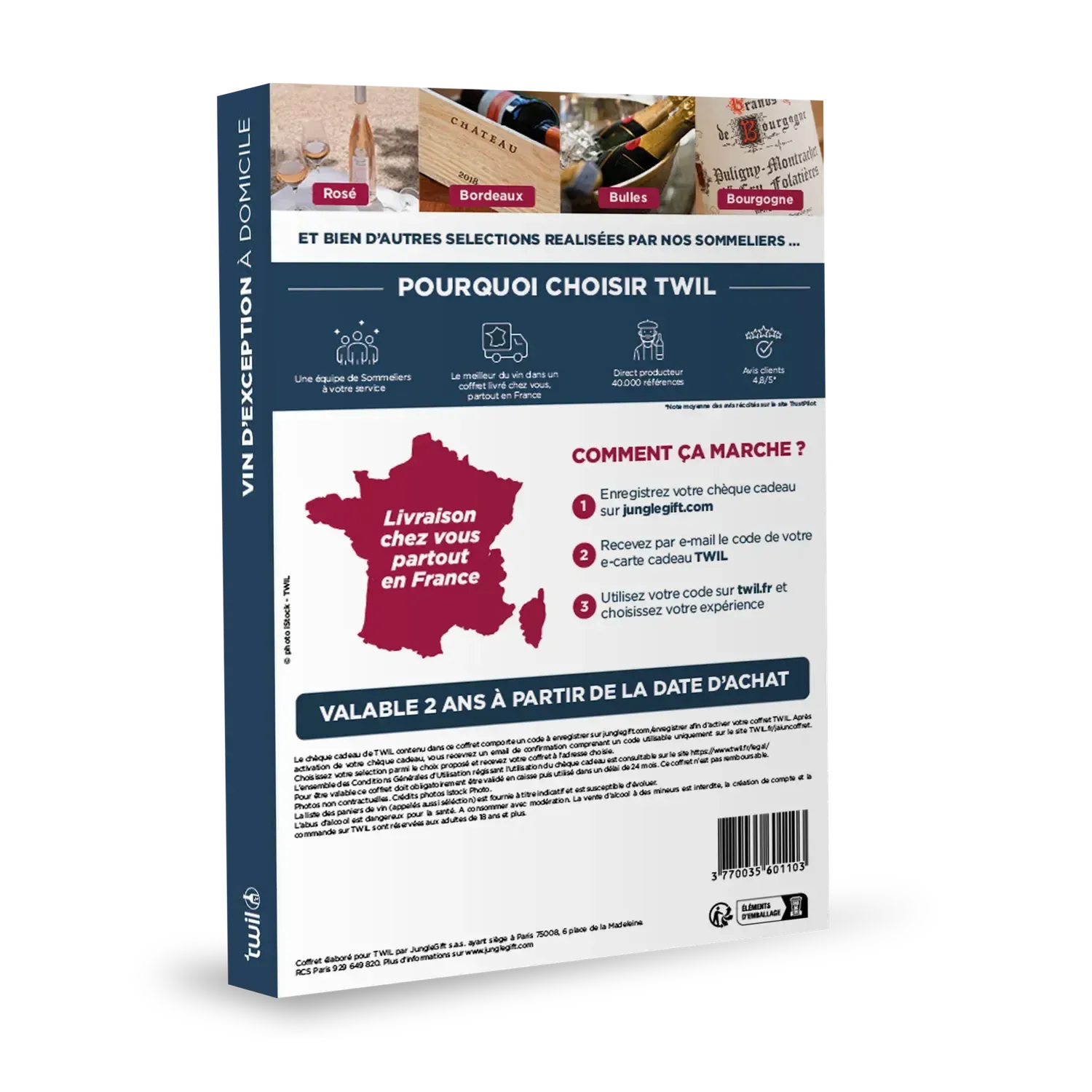 Coffret cadeau TWIL : Vins d'exception à domicile 