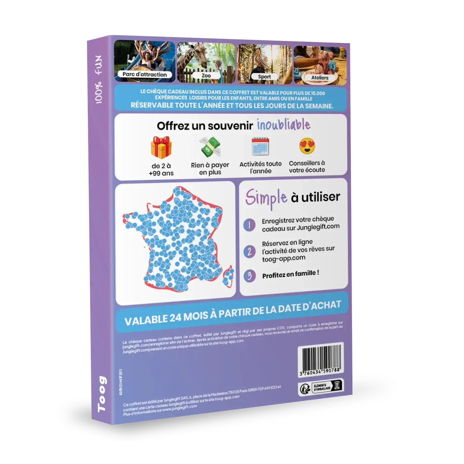 Coffret cadeau enfant TOOG : Activités 100% fun 