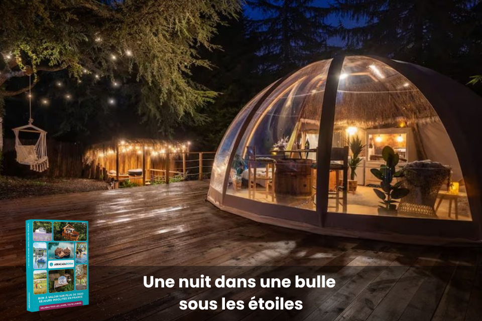Coffret cadeau : Une nuit dans une bulle sous les étoiles