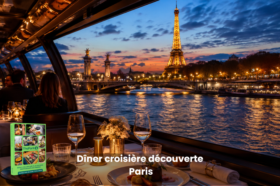 Coffret cadeau : Dîner croisière découverte Paris
