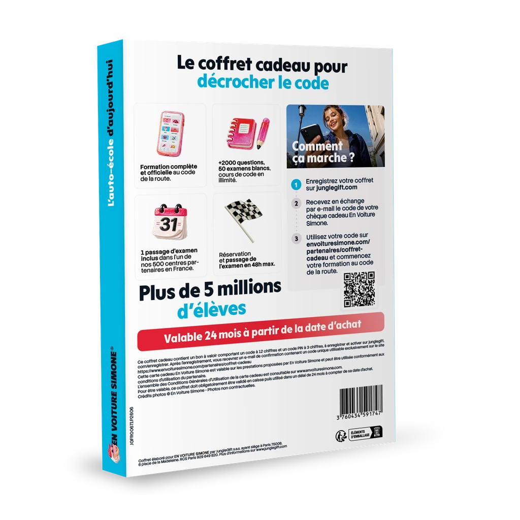 Coffret cadeau EN VOITURE SIMONE : Code de la route