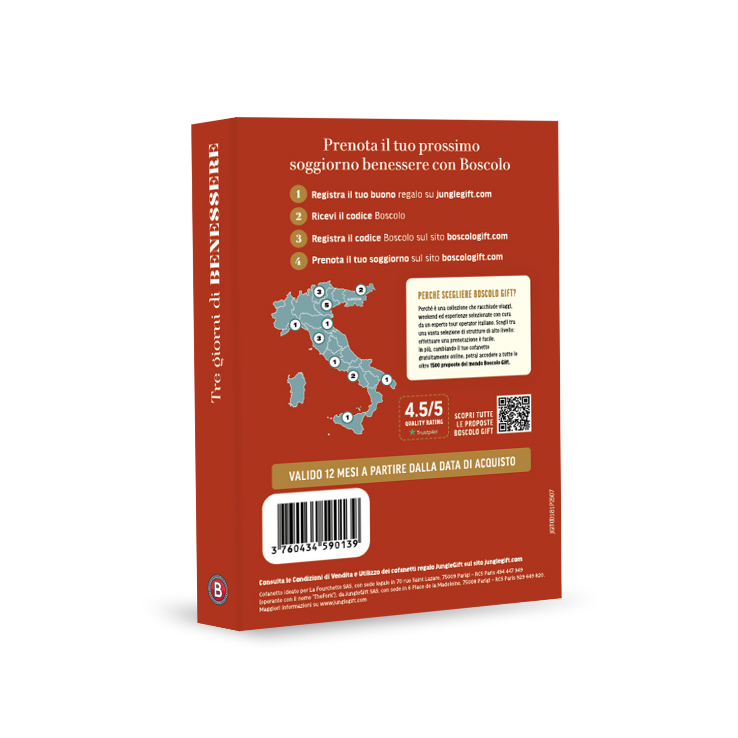 Cofanetto regalo BOSCOLO : Tre giorni di Benessere