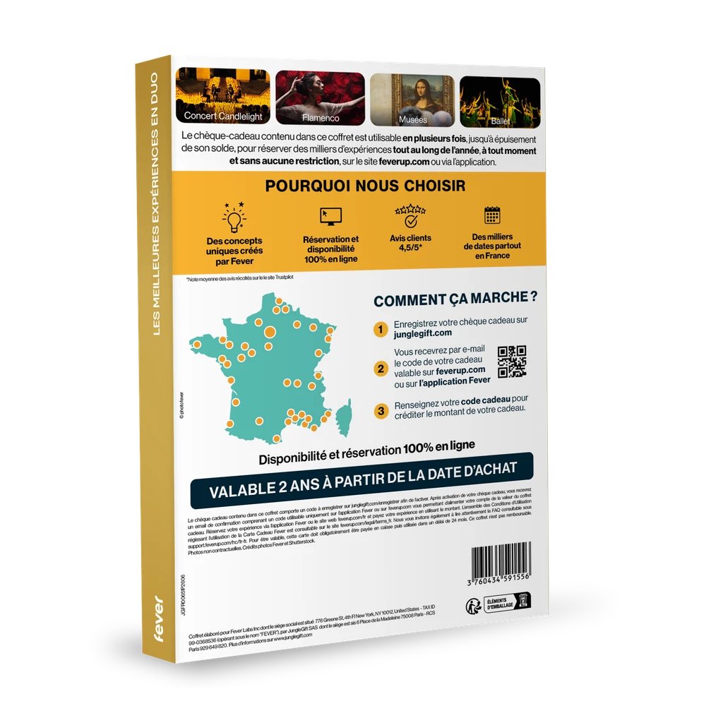 Coffret cadeau FEVER : Les meilleures expériences en duo