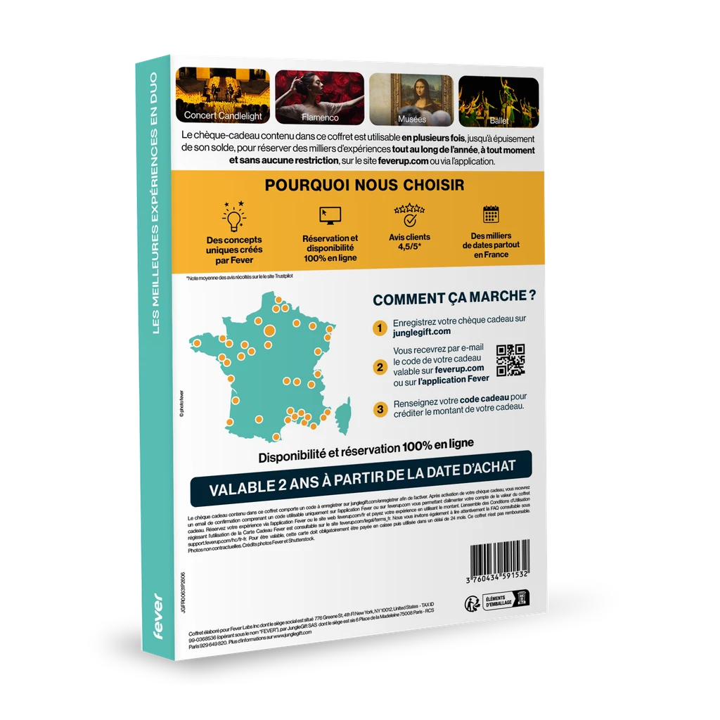 Coffret cadeau FEVER : Les meilleures expériences en duo