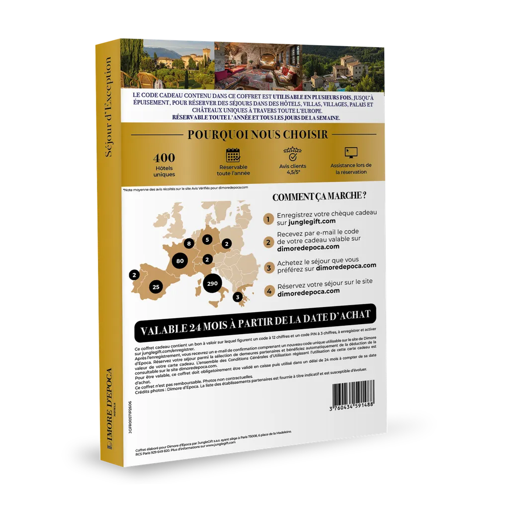 Coffret cadeau DIMORE D'EPOCA : Séjour d'exception