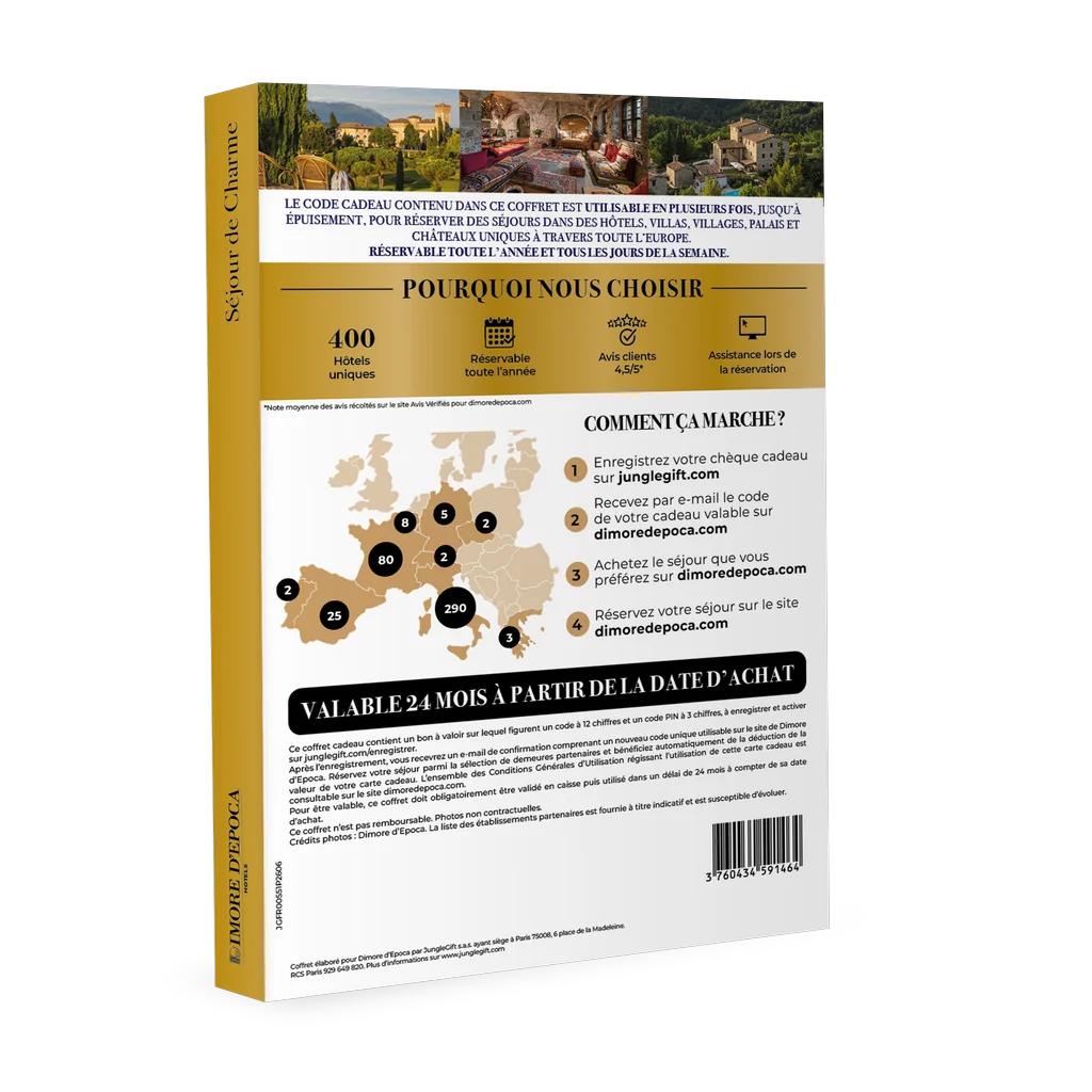 Coffret cadeau DIMORE D'EPOCA : Séjour de charme
