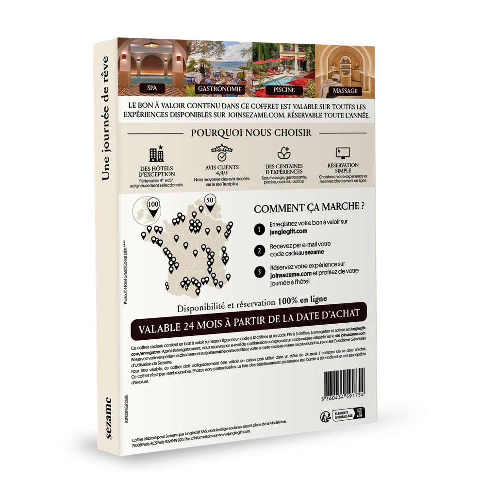 Coffret cadeau SEZAME : Une journée de rêve